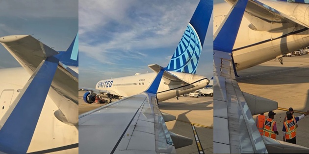 United Airlines’in İki Uçağı Havalimanı Apronunda Birbirine Çarptı